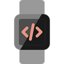 watch, Coding, smartwatch, technology, wristwatch Black icon