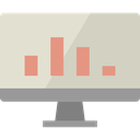 Business, screen, monitor, statistics, graphic, graph, Bar chart, Stats, technology LightGray icon