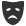 Mask, tragedy DarkSlateGray icon