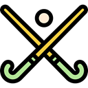 Field Hockey, Ball, sport, sports, equipment, stick Black icon