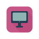 Tv, screen, television, Computer Screen, monitor, technology Black icon