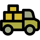 transport, vehicle, transportation, pickup truck Black icon