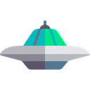 Ufo, transport, Alien, Science Fiction, spaceship, extraterrestrial, transportation Black icon
