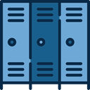 sports, Sportive, lockers, wardrobe, Closet CornflowerBlue icon