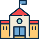 college, school, education, High School, buildings MidnightBlue icon