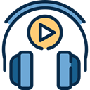 technology, Headphones, Microphone, customer service, support, Telemarketer MidnightBlue icon