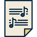music, musical note, Sheet Music, score, Quaver AntiqueWhite icon