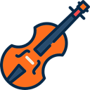 Violin, Orchestra, music, musical instrument, String Instrument Black icon