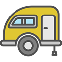 transport, Camping, Trailer, Animals, vehicle DarkSlateGray icon