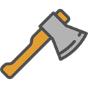 Construction, Axe, Ax, Carpentry, carpenter, Wood Cutting, Tools And Utensils Black icon
