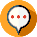 Multimedia, speech bubble, Speech Balloon, chatting, Message, Chat, Conversation Goldenrod icon