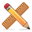 ruler, pencil DarkRed icon