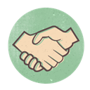 Handshake DarkSeaGreen icon