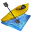 slalom, Kayak Icon