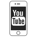 Black, youtube DarkSlateGray icon