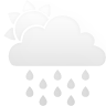 partly, Cloudy, Rain, White WhiteSmoke icon