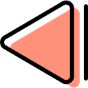 Multimedia Option, Back, Arrows, left arrow, Multimedia, directional, Orientation, previous LightSalmon icon