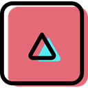 Arrows, Orientation, directional, Multimedia, Multimedia Option, up arrow LightCoral icon