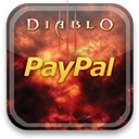 paypal, diablo Black icon