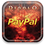 paypal, diablo Black icon