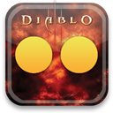 flickr, diablo Black icon