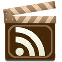 Rss, feed, movie Maroon icon