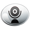 Webcam, silver Black icon