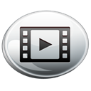 video, silver Black icon