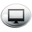 Computer, silver Black icon