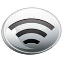 wireless, silver Black icon