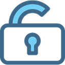 security, secure, Unlock, padlock, Unlocked, open, Tools And Utensils DarkSlateBlue icon