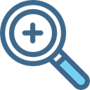 magnifying glass, detective, zoom, Tools And Utensils, Loupe, search DarkSlateBlue icon