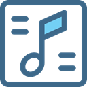 Multimedia, music, Quaver, playlist, music note DarkSlateBlue icon