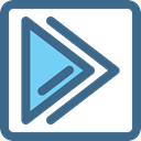 Orientation, right arrow, directional, Arrows, Fast forward, Multimedia Option DarkSlateBlue icon