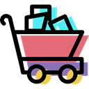 Supermarket, online shop, online store, commerce, shopping cart, shopping Black icon