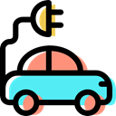 Car, transport, Electric Vehicle, transportation, Automobile, plug Black icon