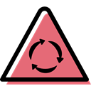 triangle, roundabout, danger, traffic sign, signs, Alert, warning LightCoral icon