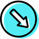 traffic sign, Circular, signs, Obligatory, Keep Right Turquoise icon