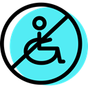 handicap, Circular, signs, traffic sign, Disabled, Obligatory Turquoise icon