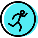 traffic sign, Circular, runner, signs, Obligatory Turquoise icon