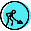 signs, Circular, Obligatory, Working, traffic sign Turquoise icon