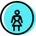 signs, traffic sign, woman, Circular, Obligatory Turquoise icon