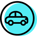 Circular, signs, Car, vehicle, traffic sign, Automobile, Obligatory Turquoise icon