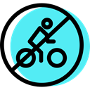 signs, traffic sign, Circular, Bicycle, Obligatory Turquoise icon