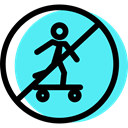 signs, Circular, traffic sign, Obligatory, Skateboard Turquoise icon