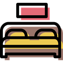 Beds, Bed, buildings, sleep, furniture, room, bedroom, Rest Black icon