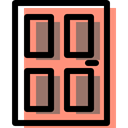 doorway, Entry, Door, Access LightSalmon icon