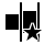 horizontal, star, right, distribute Black icon