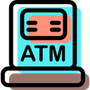 Money, Business, Cash, machine, Atm, Bank, commerce, technology Turquoise icon