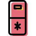 Fridge, Cold, electronic, kitchen, Refrigerator, technology LightCoral icon